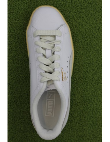 Unisex Clyde Vintage Sneaker - White/Lt Straw Leather/Suede Véritable concentré