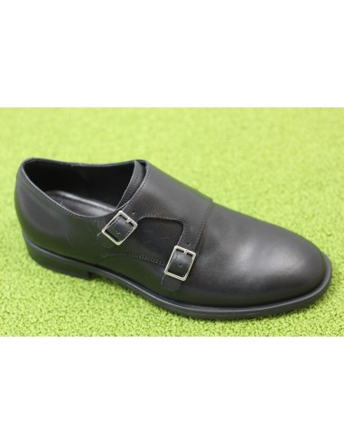 Womens Heidi Monkstrap- Black Leather le concept de la Pate a emporter 