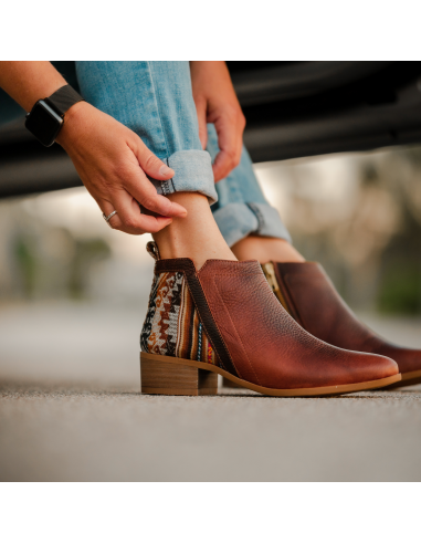 Brown Leather Bootie Jusqu'à 80% De Réduction